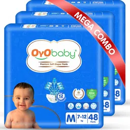 OyO Baby Pack of 3 Premium Soft Diaper Pants - Medium-image-38