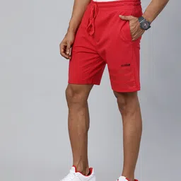 The Indian Garage Co Men Red Solid Mid-Rise Regular Shorts-picture-41