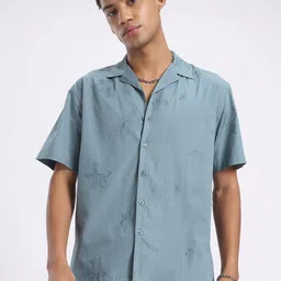 glitchez Urban Bloom Embroidered Relaxed Fit Shirt image 4