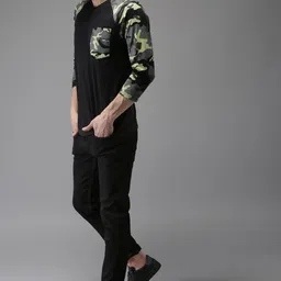 HERE&NOW Men Black Slim Fit Mid-Rise Clean Look Stretchable Jeans image 2