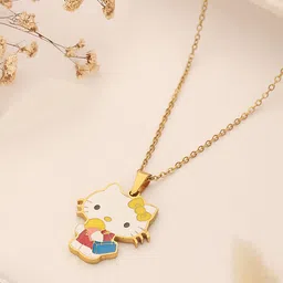 Zaisha 18K Gold Plated Pretty Kitty Chain Necklace image 4