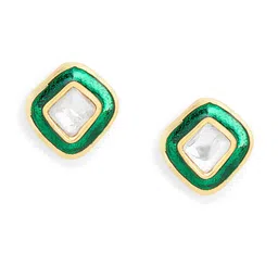MINUTIAE Gold-Plated Contemporary Studs Earrings image 5