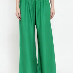 TAG 7 Women Pack of 2 Solid Flared Palazzos image 3