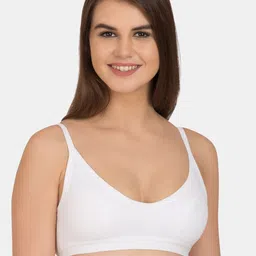 Tweens Pack Of 2 White Solid Non-Wired Non Padded Sports Bras TW-9272-2PC-WH-30B image 5