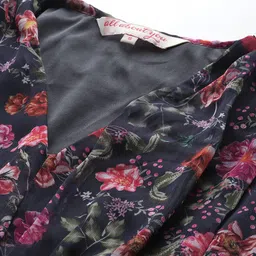 all about you Floral Print Ruched Puff Sleeve Top image 2