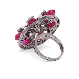 Lavish Giftz Silver-Plated Adjustable Finger Ring image 3