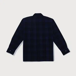 Gini and Jony Boys Navy Blue Checked Casual Shirt image 2