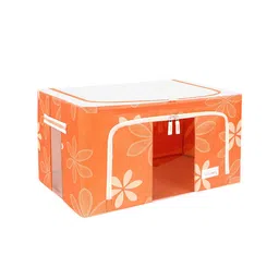 BlushBees Orange & White Printed Wardrobe Organizer Storage Box image 4