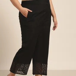 Juniper Plus Women Black Ethnic Palazzos image 5