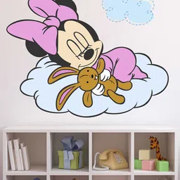 LANSTICK Black & Purple Cute Minnie Sleeping Wall Sticker-picture-30