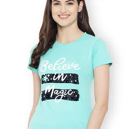 Fabflee Women Multicoloured 3 Printed V-Neck T-shirt image 2