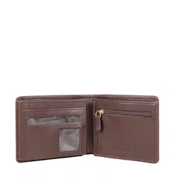 Hidesign Men Brown Textured Leather Two Fold Wallet image 2
