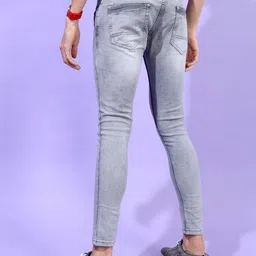 HIGHLANDER Men Grey Tapered Fit Heavy Fade Jeans image 4