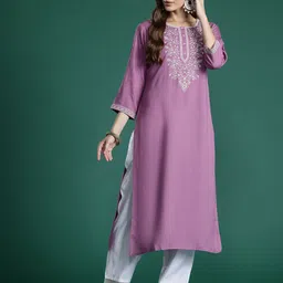 Indo Era Floral Embroidered Thread Work Kurta image 5