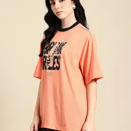 Hang and wear Printed Drop-Shoulder Sleeves Relaxed Fit Pure Cotton T-shirt image 5