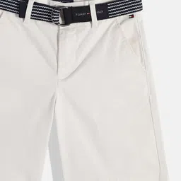 Tommy Hilfiger Boys Solid Chino Shorts with Belt image 5