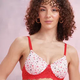 DressBerry Polka Dot Medium Coverage Underwired Lightly Padded Bra image 3