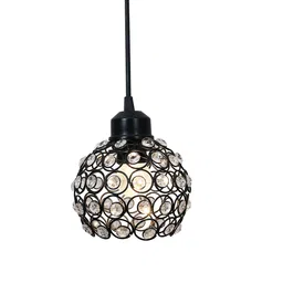 Homesake Black Textured Hanging Pendant Lamp image 4