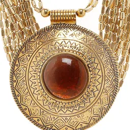 Bamboo Tree Jewels Antique Gold-Toned Handcrafted Necklace image 2