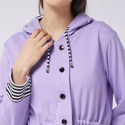 Miss Chase Women Striped Tailored Jacket with Embroidered image 3