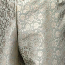 Biba Women Green Woven Design Kurta with Brocade Trousers image 2