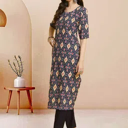 Moda Rapido Pack of 2 Printed Straight Kurta with Trousers image 5