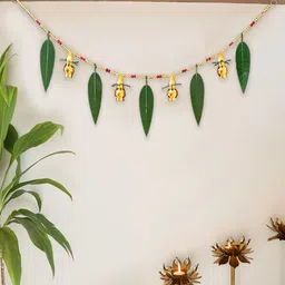 Special You Set Of 2 Green Kalash & Leaf Door Toran image 4