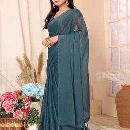 FABMORA Striped Ready to Wear Saree image 2