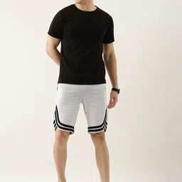 ARISE Men White Solid Shorts image 2