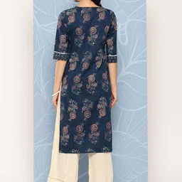 Libas Floral Yoke Design Gotta Patti Cotton Kurta image 2