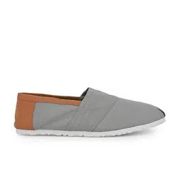 Styli Men Grey Contrast Trim Canvas Espadrille image 4