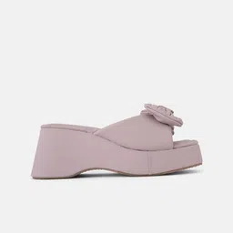 Mast & Harbour Women Platform Sandals with Bows image 3