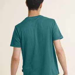 DAMENSCH Men Solid Round Neck Cotton T-shirt image 4