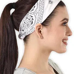 Aadikart Unisex Pack Of 3 Grey & Red Printed Cotton Bandana image 4