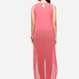 V&M Women Pink Solid Maxi Top image 5