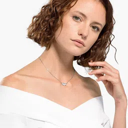 SWAROVSKI White & Rhodium-Plated Attract Soul Minimal Chain-picture-43