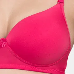 Tweens Pack Of 2 Pink Solid Non-Wired Heavily Padded T-shirt Bras image 4