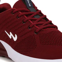 Campus Men Burgundy Mesh Mid-Top Running Shoes image 5