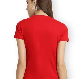 Fabflee Women Multicoloured 3 Printed V-Neck T-shirt image 3