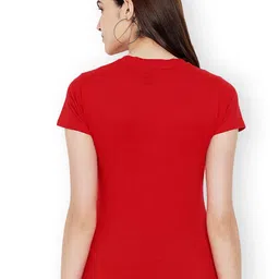 Fabflee Women Multicoloured 3 Printed V-Neck T-shirt image 5