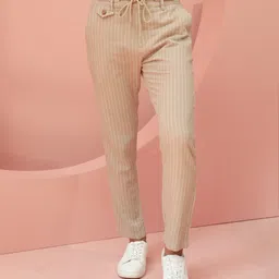 RARE RABBIT Men Striped Slim Fit Cotton Trousers-picture-20