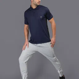 HRX by Hrithik Roshan Men Solid Polo Collar Rapid-Dry Sports T-shirt image 2