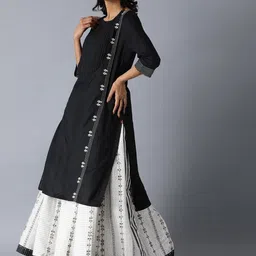 W Flared Cotton Skirt image 4