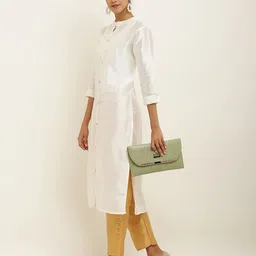 FLOREOS Women Relaxed Fit Comfort Easy Wash Slip On Trousers image 3