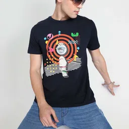 Flying Machine Graphic Print Cotton T-Shirt image 1