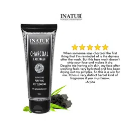 Inatur Combo of 2 Vegan Purifying Deep Cleansing Charcoal Face Wash - 100 ml image 5