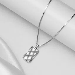 Zavya Men Sterling Silver Rhodium-Plated Necklace-picture-49