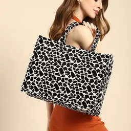 DressBerry Printed Shopper Tote Bag-image-42