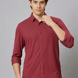 Being Human Men Red Slim Fit Opaque Casual Shirt-picture-28
