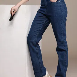 The Roadster Life Co. Women Straight Fit High-Rise Light Fade Stretchable Jeans-picture-30